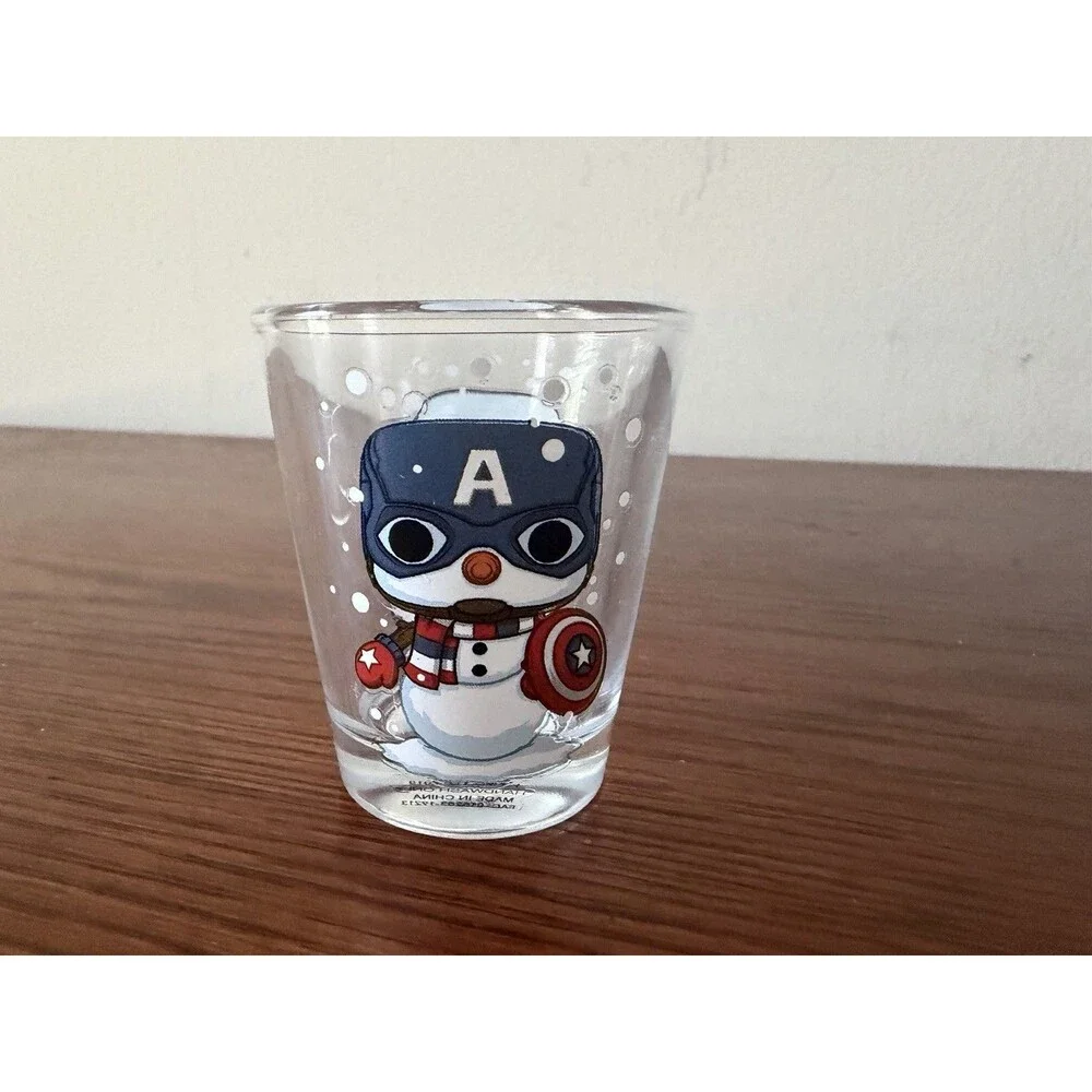 Funko Marvel Shot Glasses Toothpick Holder Thanos Captain America Snowman X-Mas